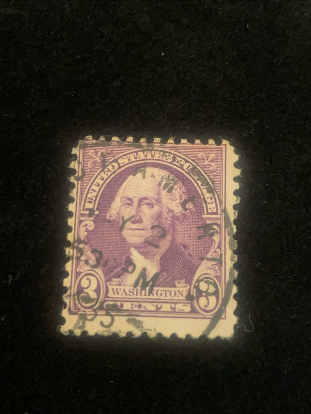 RARE George Washington 3 cent stamp; purple/violet!  Some going for $6000-$15000